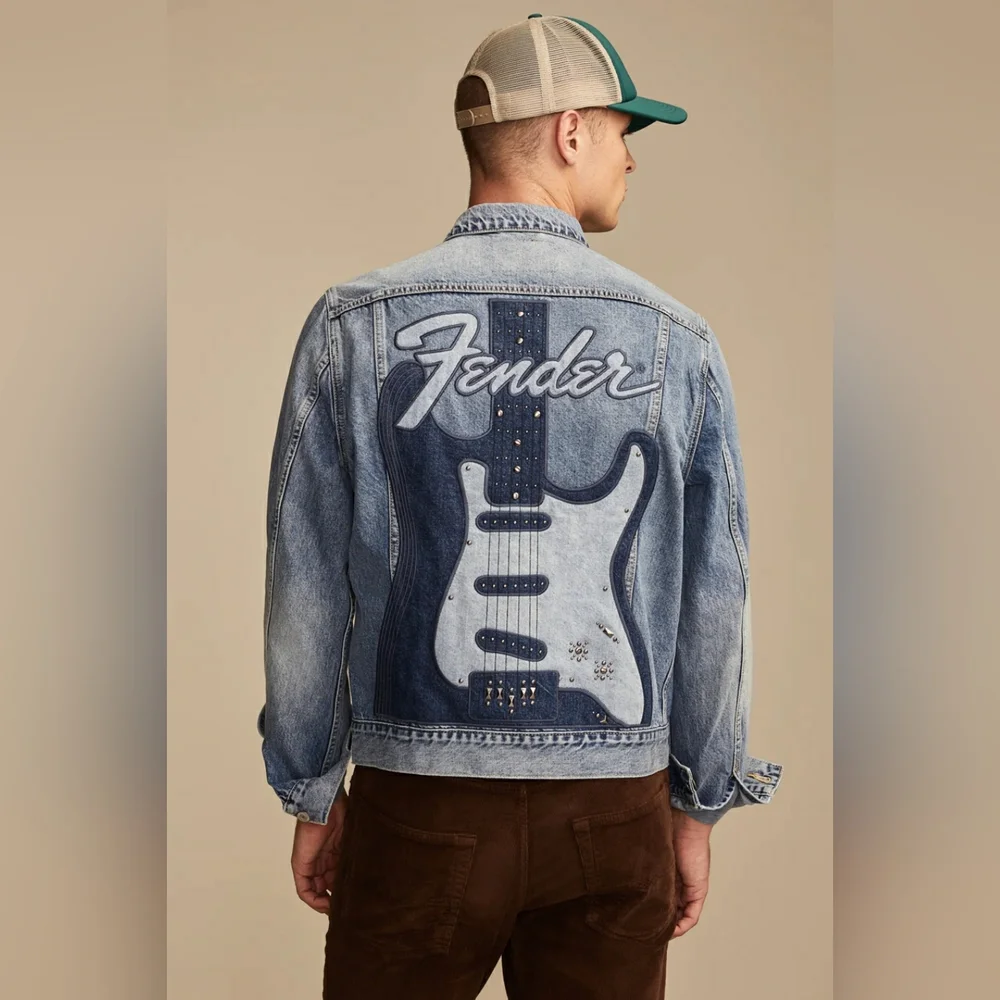 Lucky Brand® x Stratocaster Fender™ 70th Anniversary Denim Guitar - Picture 4 of 5